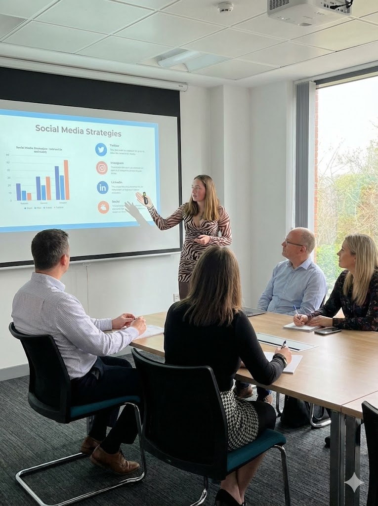 Isabelle from Agile101 presenting Salisbury strategy workshop